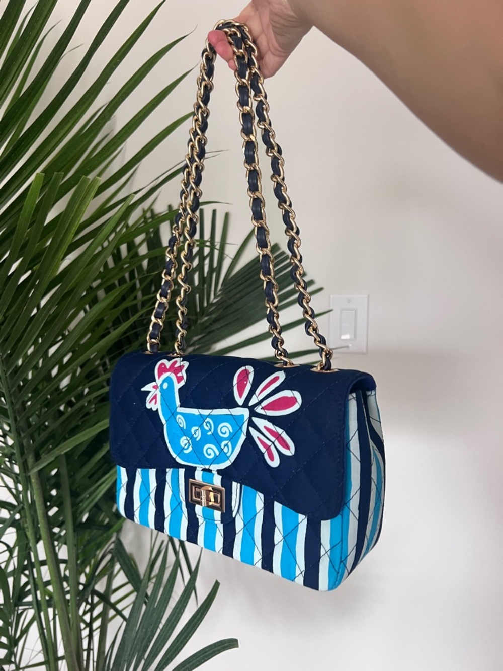 Rare Wulan Gandanegara Batik Chain Flap Bag | Handmade in Indonesia | Luxury